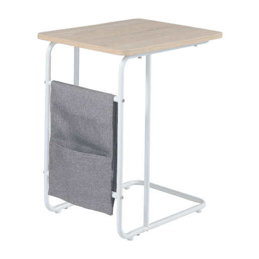 Secretária para computador portátil Dyrøy aço 56x48x37cm - Branco  Carvalho en.casa en.casa