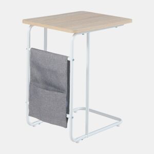 Secretária para computador portátil Dyrøy aço 56x48x37cm - Branco  Carvalho en.casa en.casa