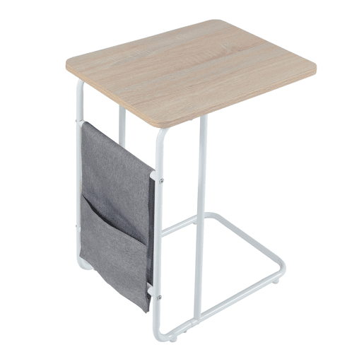 Secretária para computador portátil Dyrøy aço 56x48x37cm - Branco  Carvalho en.casa en.casa