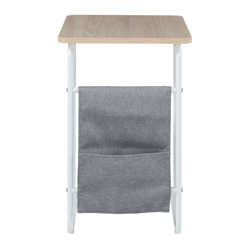 Secretária para computador portátil Dyrøy aço 56x48x37cm - Branco  Carvalho en.casa en.casa