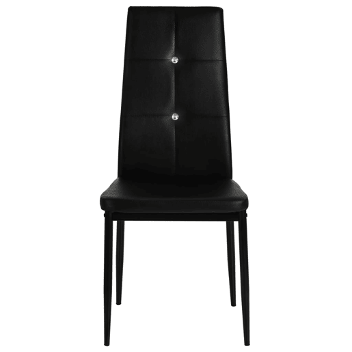vidaXL Cadeiras de jantar 4 pcs couro artificial preto vidaXL Cadeiras de jantar 4 pcs couro artificial preto