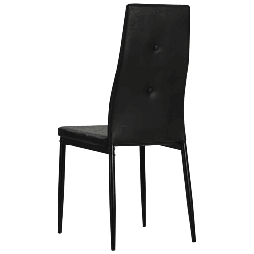 vidaXL Cadeiras de jantar 4 pcs couro artificial preto vidaXL Cadeiras de jantar 4 pcs couro artificial preto