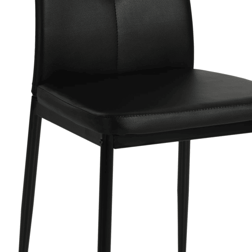 vidaXL Cadeiras de jantar 4 pcs couro artificial preto vidaXL Cadeiras de jantar 4 pcs couro artificial preto