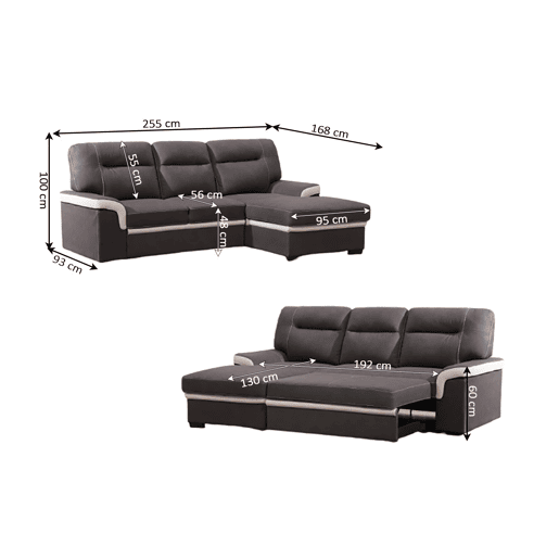 Sofá-cama Chaise Longue Antigo Farrar Sofá-cama Chaise Longue Antigo Farrar
