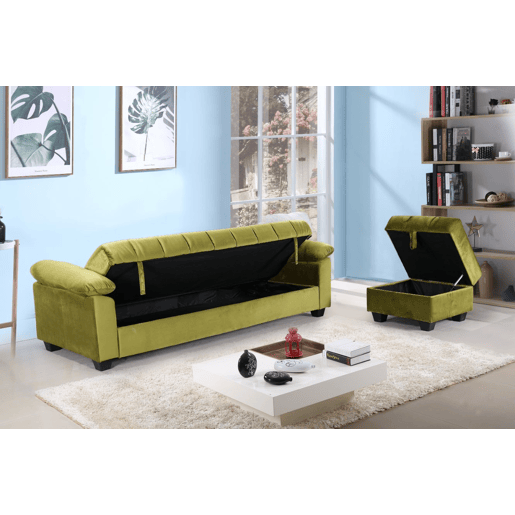 Sofá Cama Yadhi com Puff Sofá Cama Yadhi com Puff