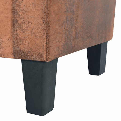 vidaXL Conjunto de sofás 2 pcs camurça artificial castanho vidaXL Conjunto de sofás 2 pcs camurça artificial castanho