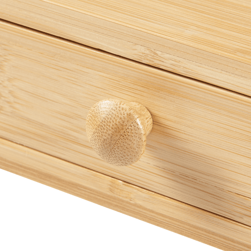 Suporte para monitor Hallstahammar com 2 gavetas em bambu 56x18x10cm - Natural en.casa