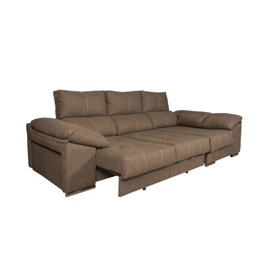 Sofá-cama Yago Chaise Longue. Poltrona reclinável, com Arcon + 2 pufes