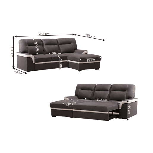 Sofá-cama Chaise Longue Antigo Farrar