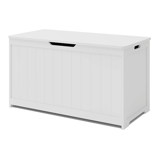 Baú de brinquedos Podek 80x40x44,5 cm - Branco en.casa