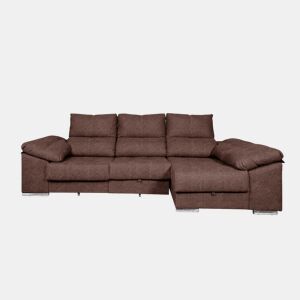 Sofá-cama Yago Chaise Longue. Poltrona reclinável, com Arcon + 2 pufes