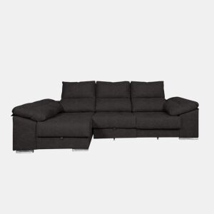 Sofá-cama Yago Chaise Longue. Poltrona reclinável, com Arcon + 2 pufes