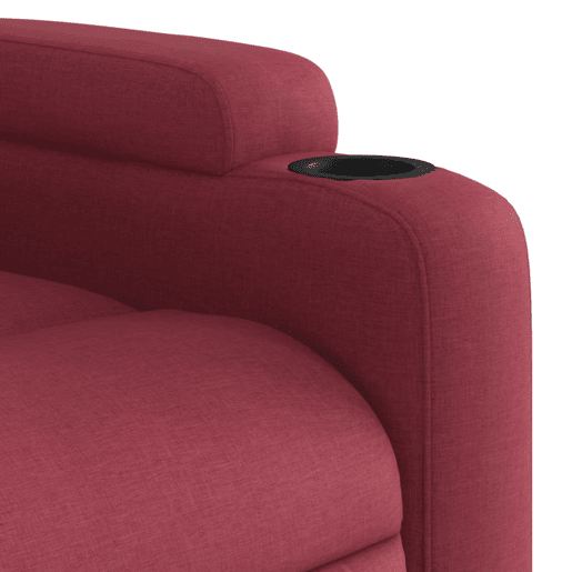 vidaXL Poltrona de massagens reclinável tecido vermelho tinto vidaXL Poltrona de massagens reclinável tecido vermelho tinto