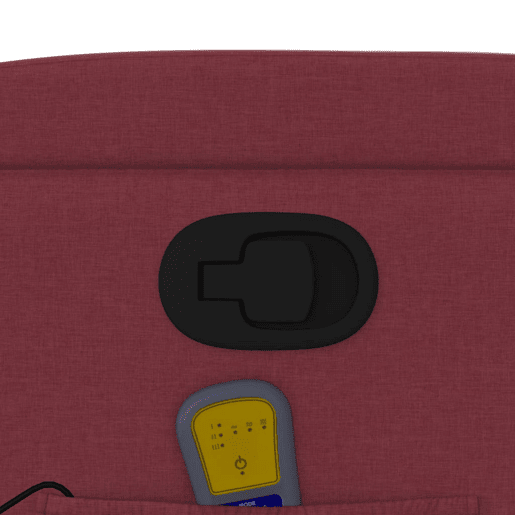 vidaXL Poltrona de massagens reclinável tecido vermelho tinto vidaXL Poltrona de massagens reclinável tecido vermelho tinto