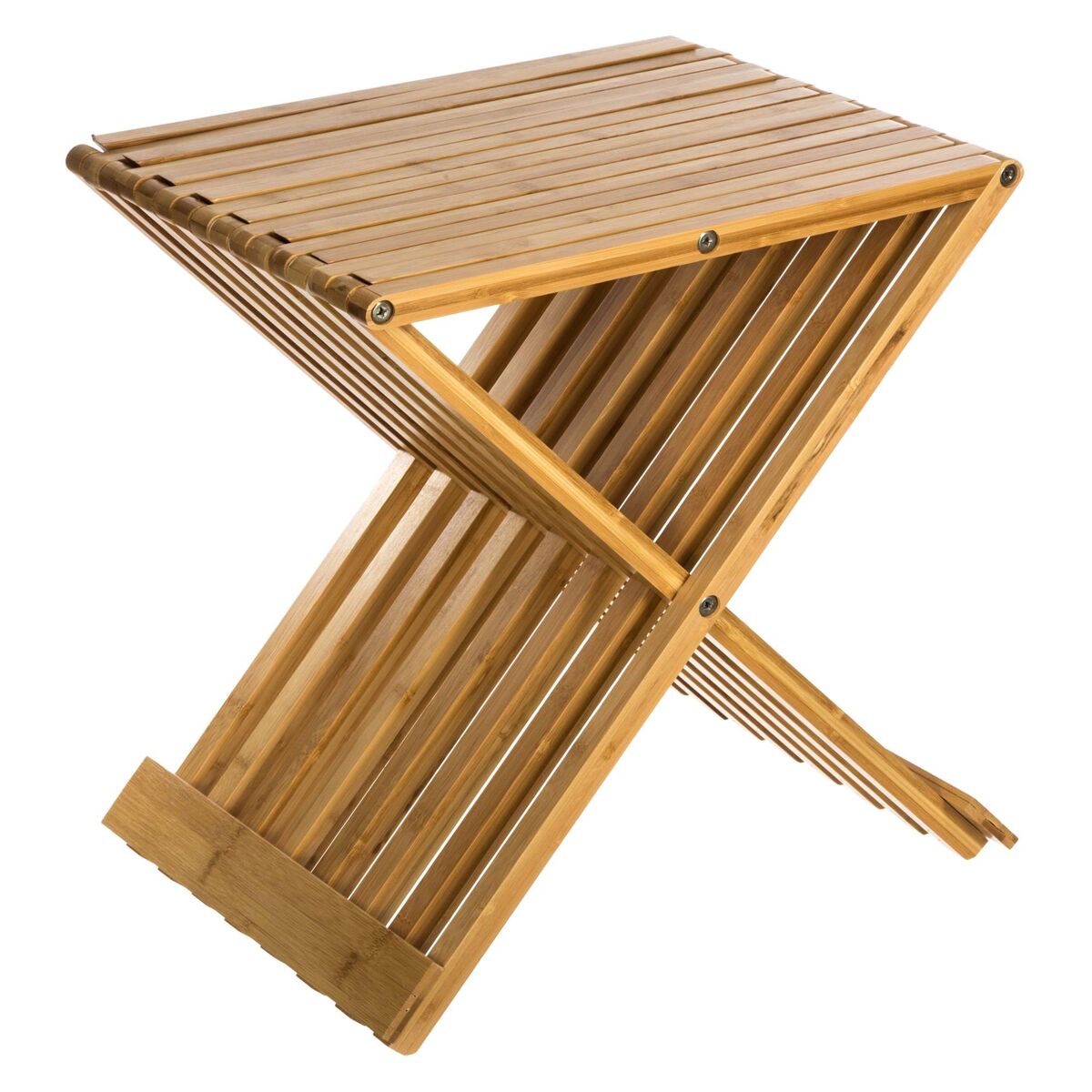 Well Home Silla - taburete plegable de bambú
