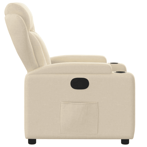 vidaXL Poltrona reclinável em tecido creme
