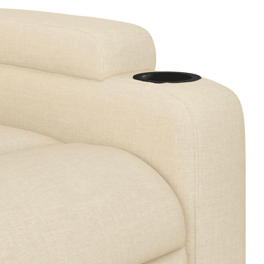 vidaXL Poltrona reclinável em tecido creme