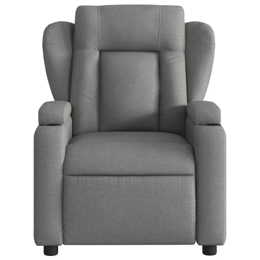 vidaXL Poltrona reclinável de massagens elétrica tecido cinza-escuro vidaXL Poltrona reclinável de massagens elétrica tecido cinza-escuro