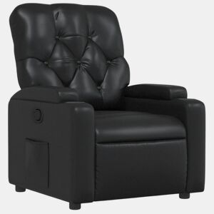 vidaXL Poltrona reclinável couro artificial preto