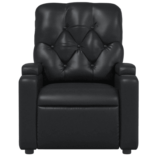 vidaXL Poltrona reclinável couro artificial preto vidaXL Poltrona reclinável couro artificial preto