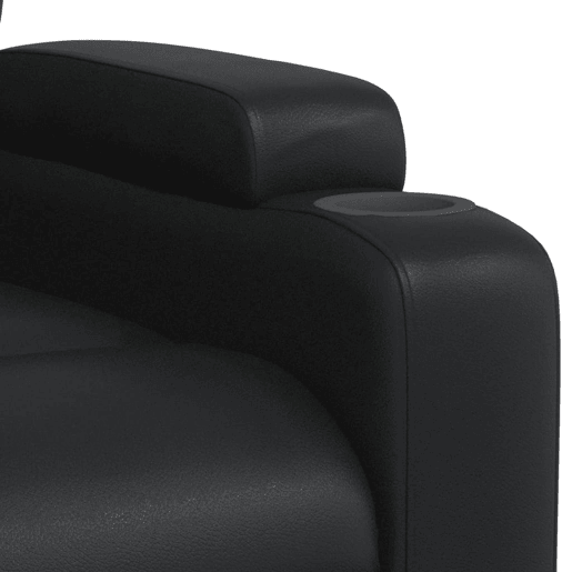 vidaXL Poltrona reclinável couro artificial preto vidaXL Poltrona reclinável couro artificial preto