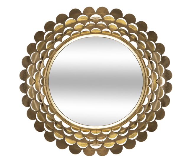 Espejo flor dolly diám. 91 cm metal dorado