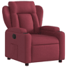 vidaXL Poltrona reclinável tecido vermelho tinto