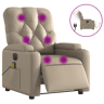 vidaXL Poltrona massagens reclinável elétrica couro artif. cappuccino