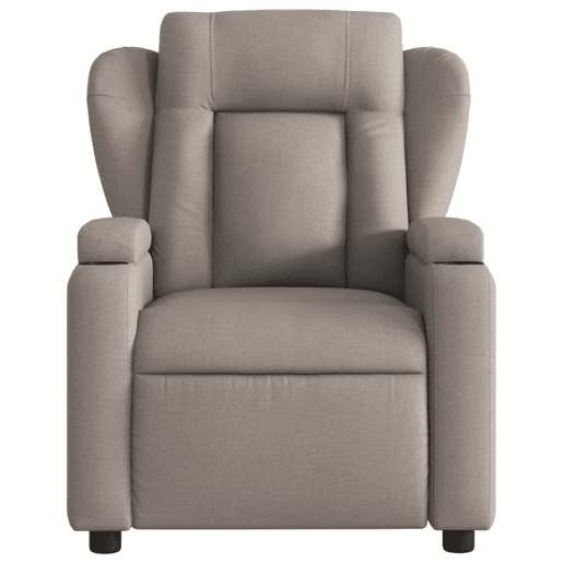 vidaXL Poltrona reclinável massagens elétrica tecido cinza-acastanhado vidaXL Poltrona reclinável massagens elétrica tecido cinza-acastanhado