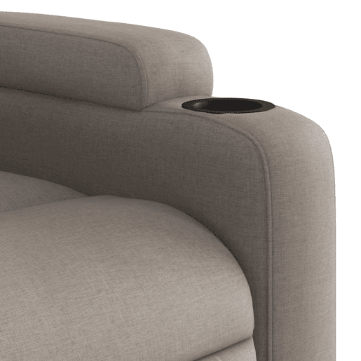 vidaXL Poltrona reclinável massagens elétrica tecido cinza-acastanhado vidaXL Poltrona reclinável massagens elétrica tecido cinza-acastanhado