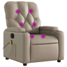 vidaXL Poltrona de massagens reclinável couro artificial cappuccino