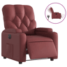vidaXL Poltrona reclinável elétrica couro artificial vermelho tinto