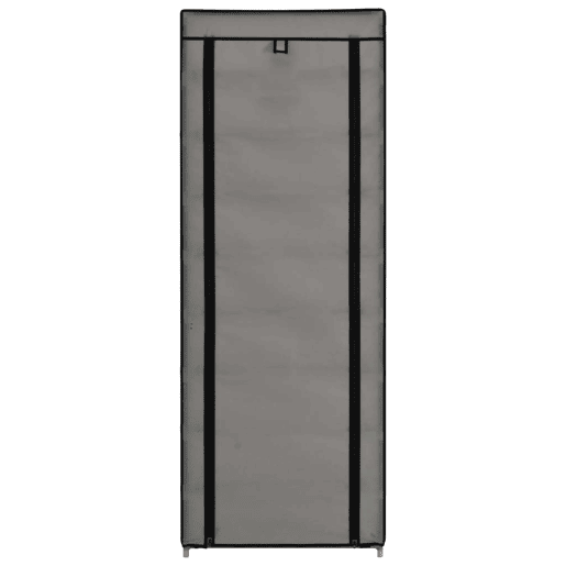 vidaXL Sapateira com cobertura 57x29x162 cm tecido cinzento