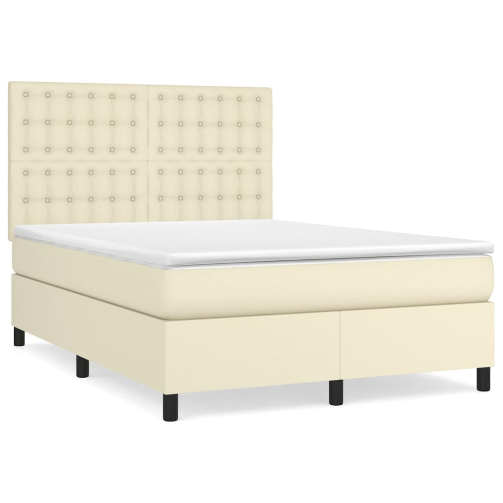Cama box spring 140x200 Crema