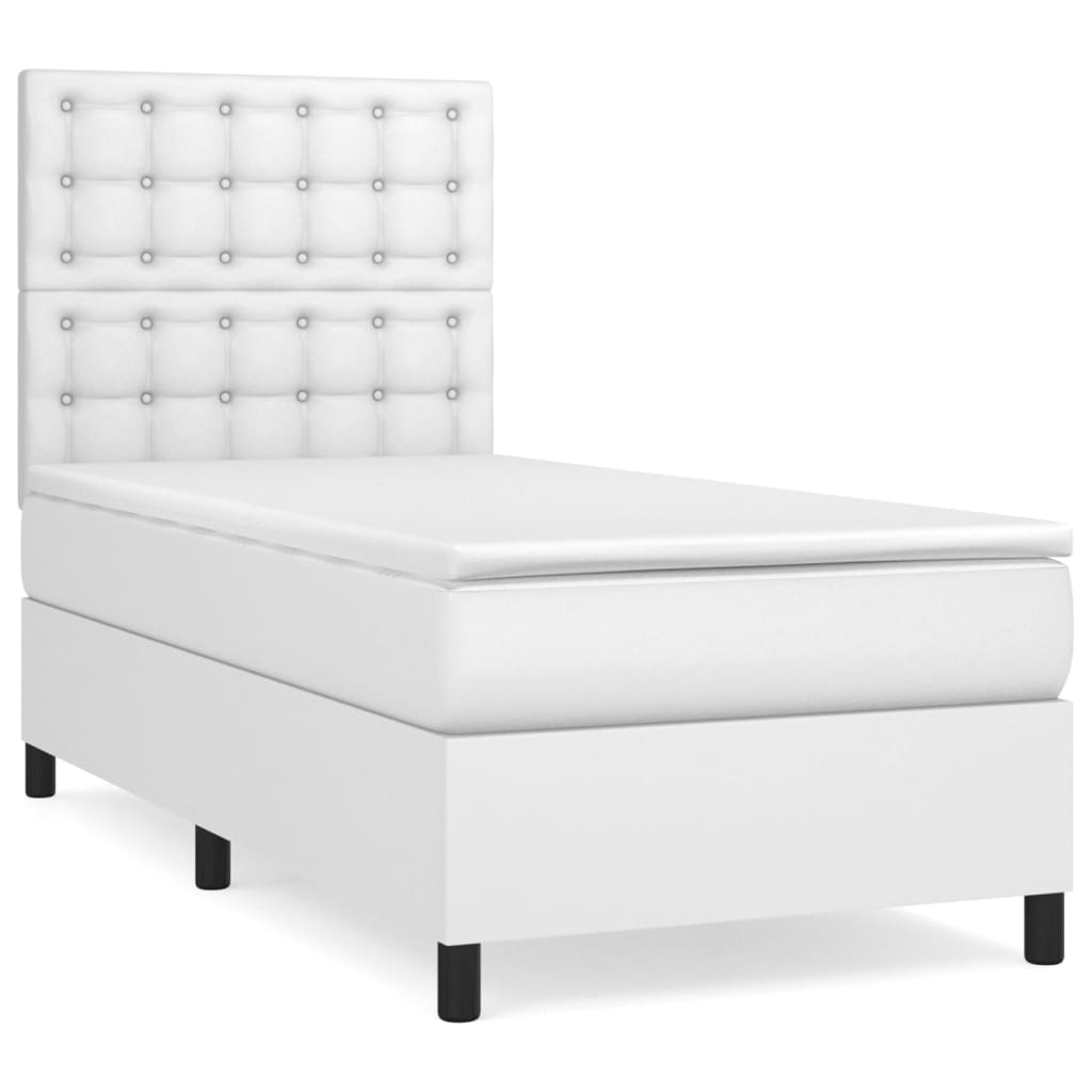Cama box spring 90x190 Blanco