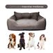 Cama para mascota + comedero doble Cama para mascota + comedero doble Marrón
