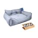 Cama para mascota + comedero doble Cama para mascota + comedero doble Gris