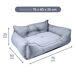 Cama para mascota + comedero doble Cama para mascota + comedero doble Gris