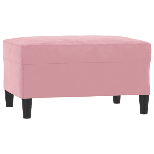 vidaXL 3 pcs conjunto de sofás com almofadões veludo rosa
