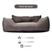 Cama para mascota + comedero doble Cama para mascota + comedero doble Marrón