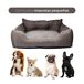 Cama para mascota + comedero doble Cama para mascota + comedero doble Marrón