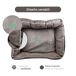 Cama para mascota + comedero doble Cama para mascota + comedero doble Marrón