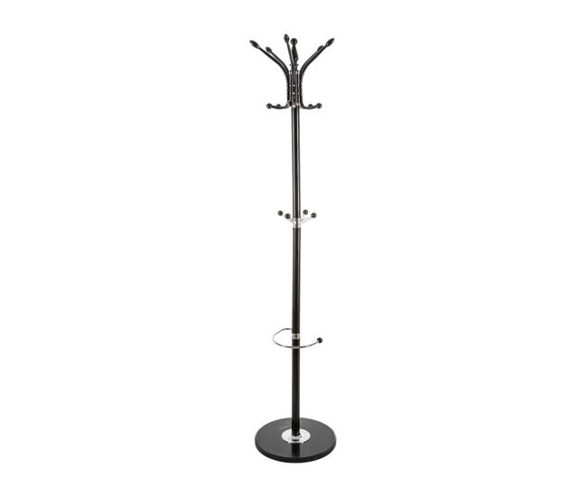 Well home perchero de metal y para paraguas con 10 perchas 182x37x37 cm