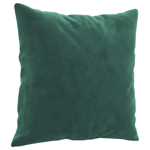 vidaXL Sofá 2 lug. c almofadas decorativas 140cm veludo verde-escuro