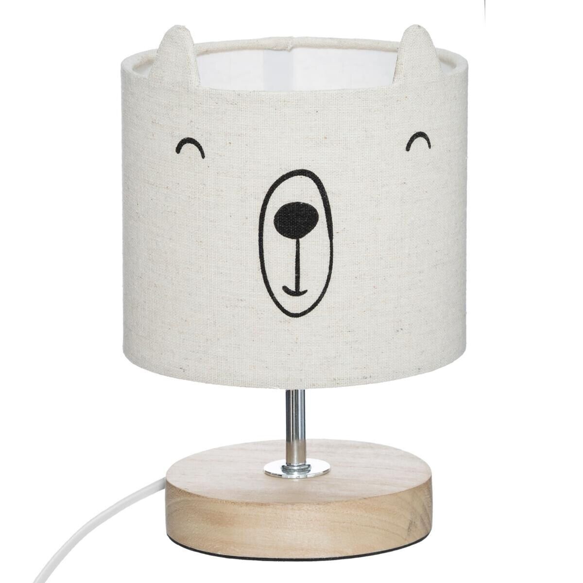Well Home Lámpara infantil 'Ourson' en algodón y madera