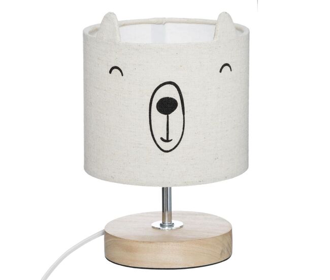 Well home lámpara infantil 'ourson' en algodón y madera
