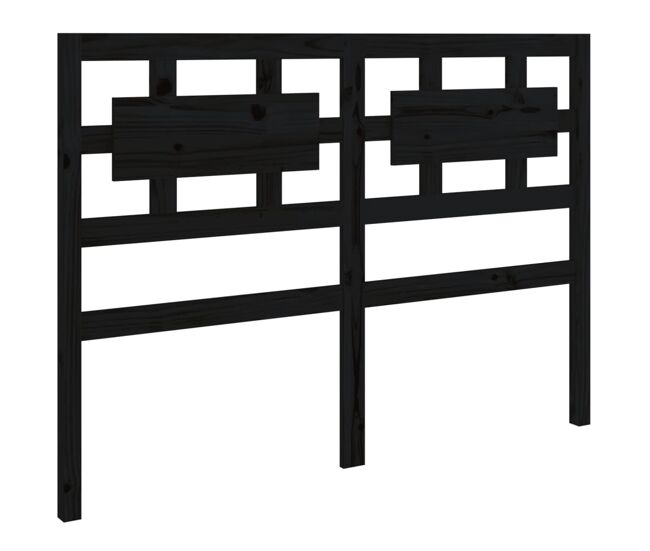 Vidaxl cabecero de cama madera maciza de pino negro 205,5x4x100 cm