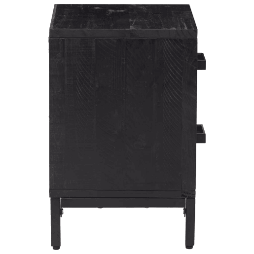 vidaXL Mesas de cabeceira 2 pcs 36x30x45 cm madeira pinho maciça preto vidaXL Mesas de cabeceira 2 pcs 36x30x45 cm madeira pinho maciça preto