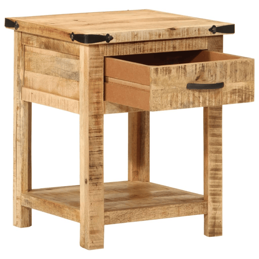 vidaXL Mesa de cabeceira 40x40x50 cm madeira mangueira maciça