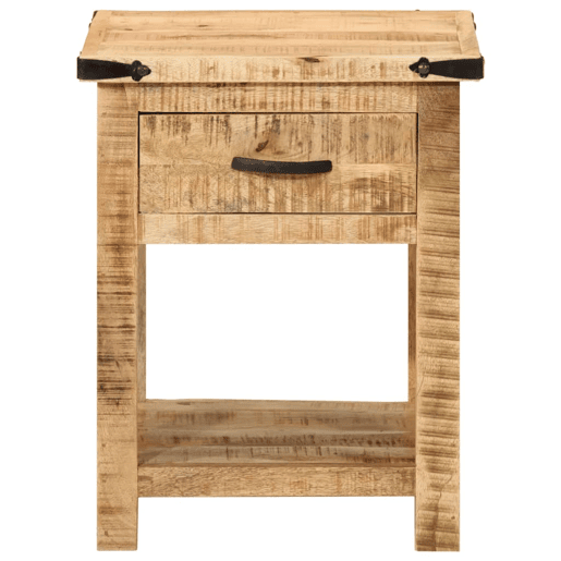 vidaXL Mesa de cabeceira 40x40x50 cm madeira mangueira maciça